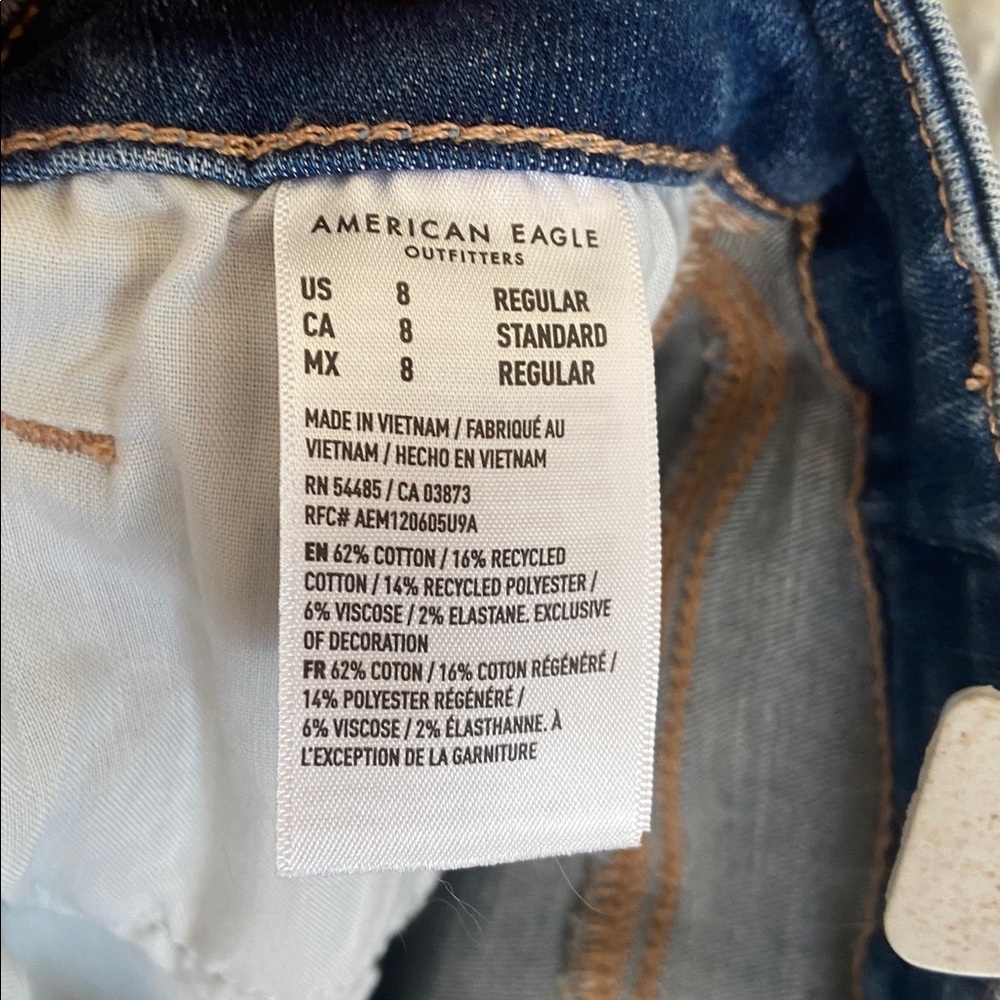 American Eagle curvy high-rise skinny kick Jean size 8 NEW - Picture 7 of 9